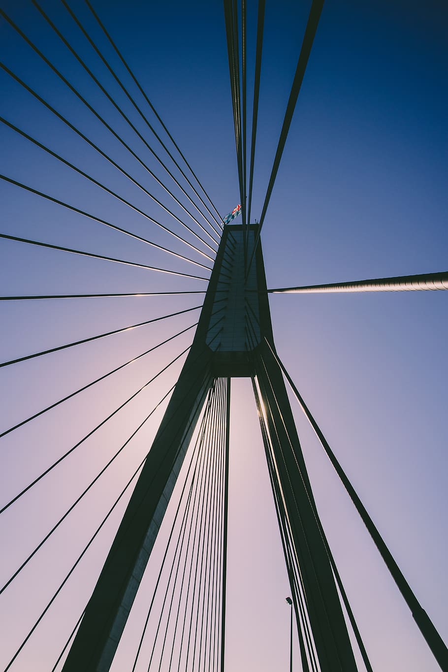 anzac, bridge, sun, cables, sydney, summer, sky, landmarks HD wallpaper