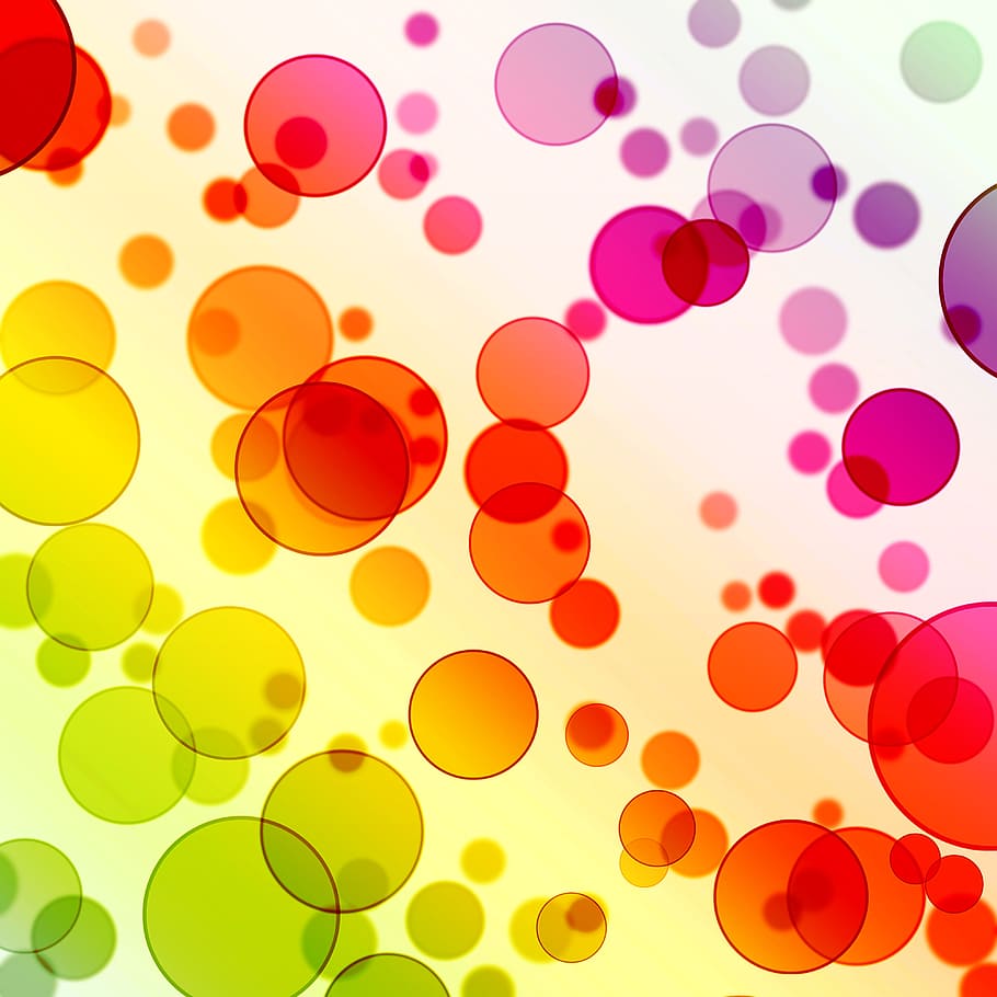background, beautiful, bright, bubbles, circles, color, colorful HD wallpaper