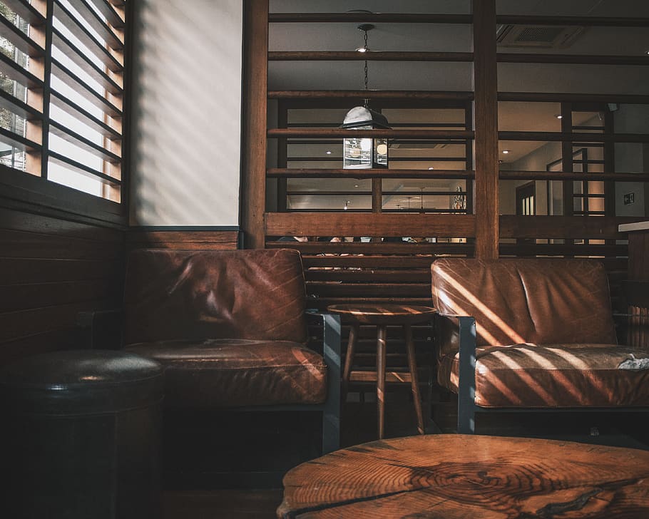empty chairs and bench in building, furniture, indoors, seat HD wallpaper