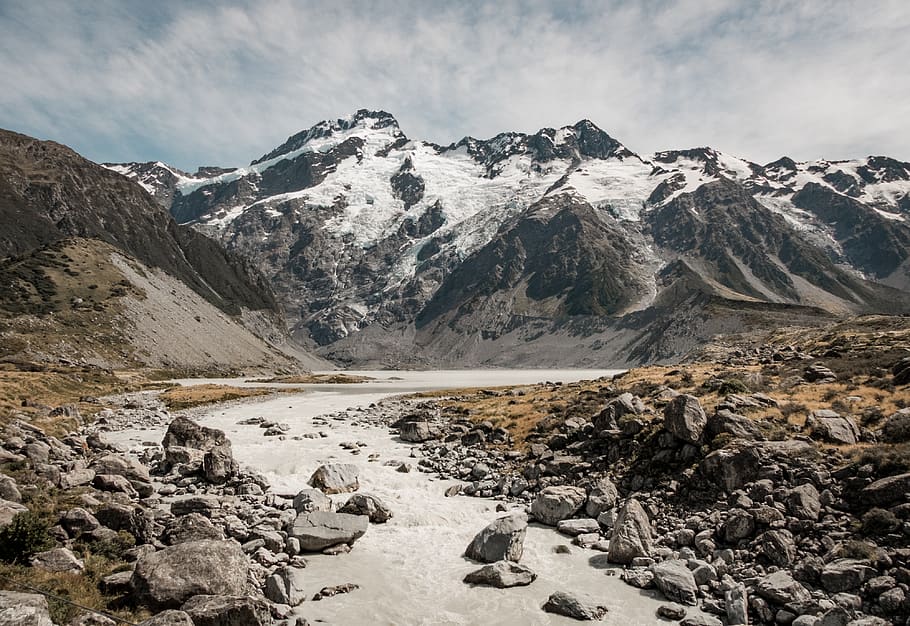 mountain, landscape, nature, snow, sky, scenics - nature, beauty in nature HD wallpaper