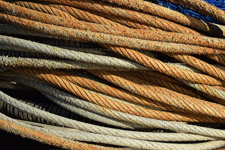 rope, coil, texture, nautical, boat, deck, coiled, cordage HD wallpaper