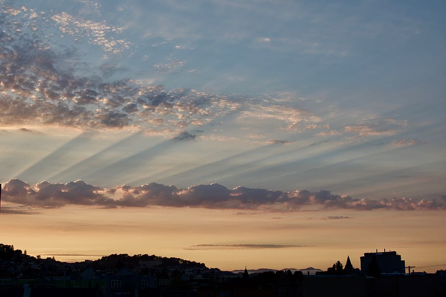 cloud - sky, building exterior, architecture, sunset, built structure HD wallpaper