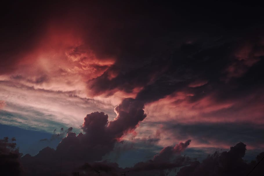 black clouds photo, cloud - sky, beauty in nature, scenics - nature HD wallpaper