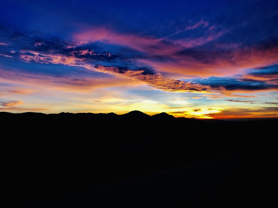 golden hour, nature, outdoors, sky, dawn, sunset, red sky, dusk HD wallpaper