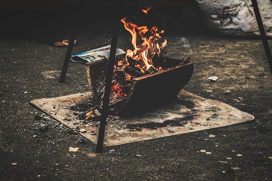 germany, lich, eberstadt, heat, inferno, coal, fire, ember HD wallpaper