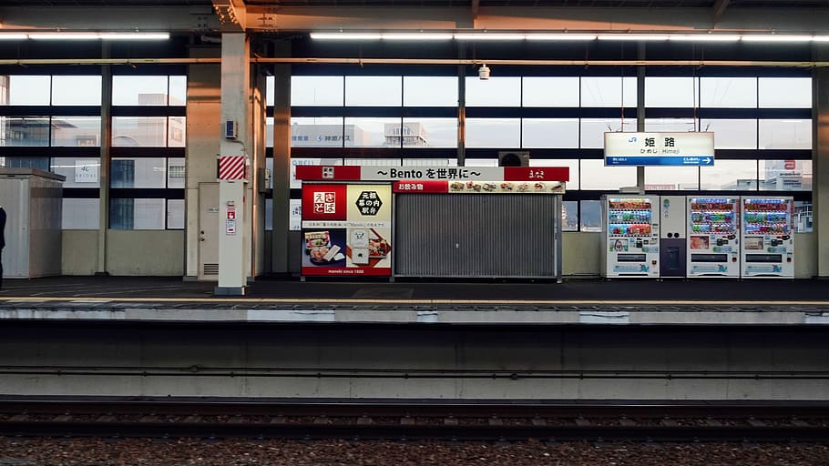 roller shutter door is close by train station, vehicle, transportation, HD wallpaper
