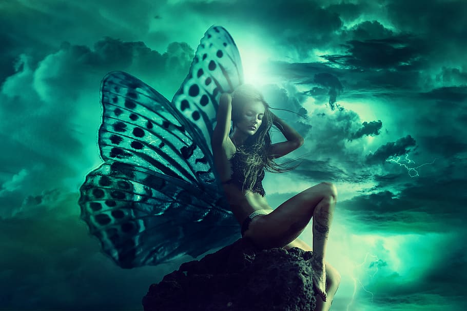 fairy, fantasy, magic, woman, dream, mystical, sea, one person, HD wallpaper