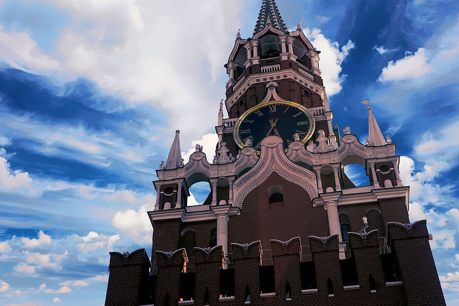 Building in Moscow, architecture, cloud - sky, built structure HD wallpaper