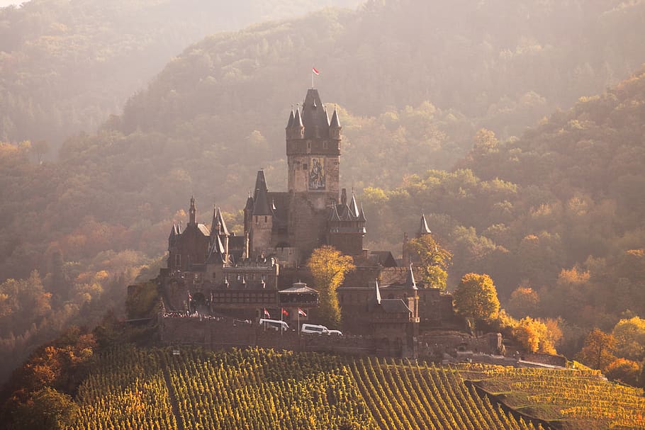 kochem, cochem, castle, romance, mosel, architecture, middle ages HD wallpaper