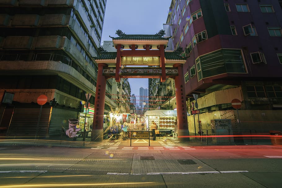 Timelapse Photo of China Town, architecture, blur, buildings, HD wallpaper