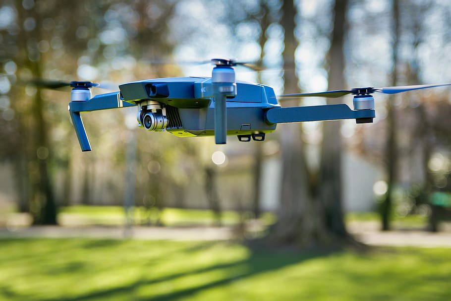 drone, park, flying, camera, propeller, espionage, aircraft HD wallpaper