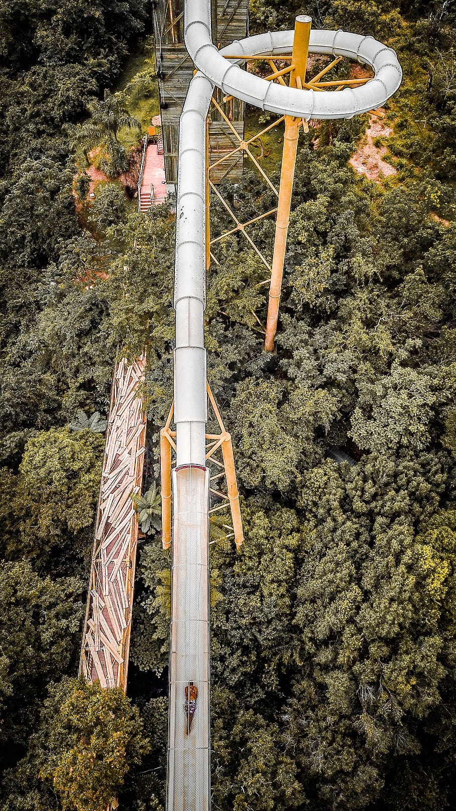 green trees, utility pole, unnamed road, brazil, rio quente, cable HD wallpaper