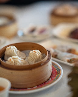 steamed food, pasta, ravioli, meal, dumpling, dish, bowl, confectionery HD wallpaper