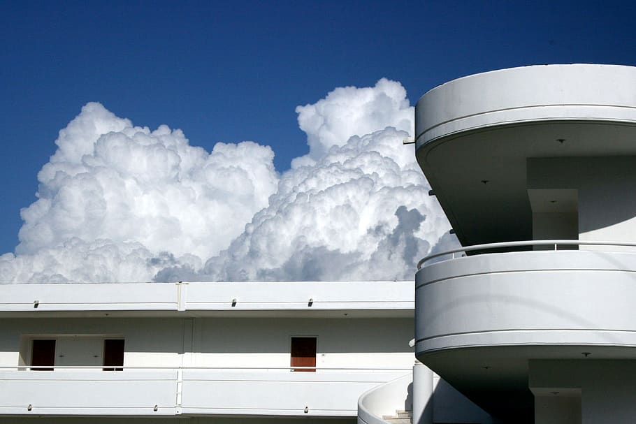 clouds, sky, cloud - sky, architecture, built structure, building exterior HD wallpaper