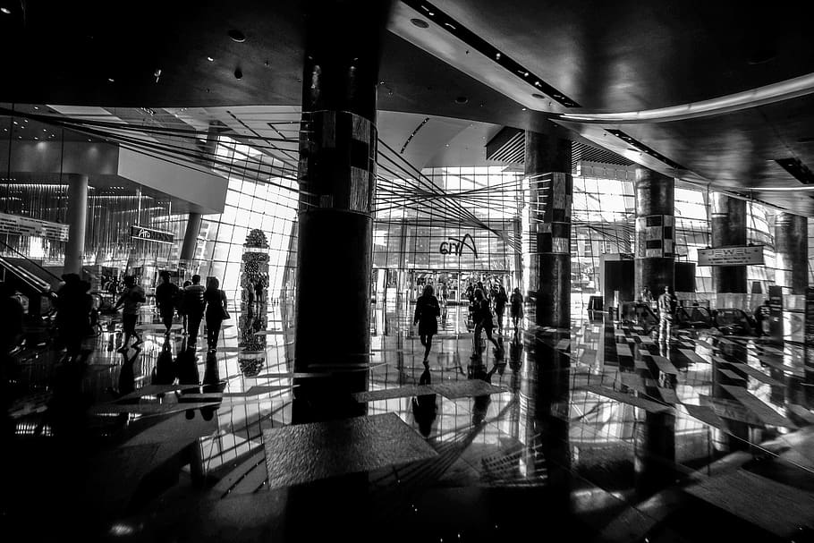 architecture, built structure, real people, city, group of people HD wallpaper