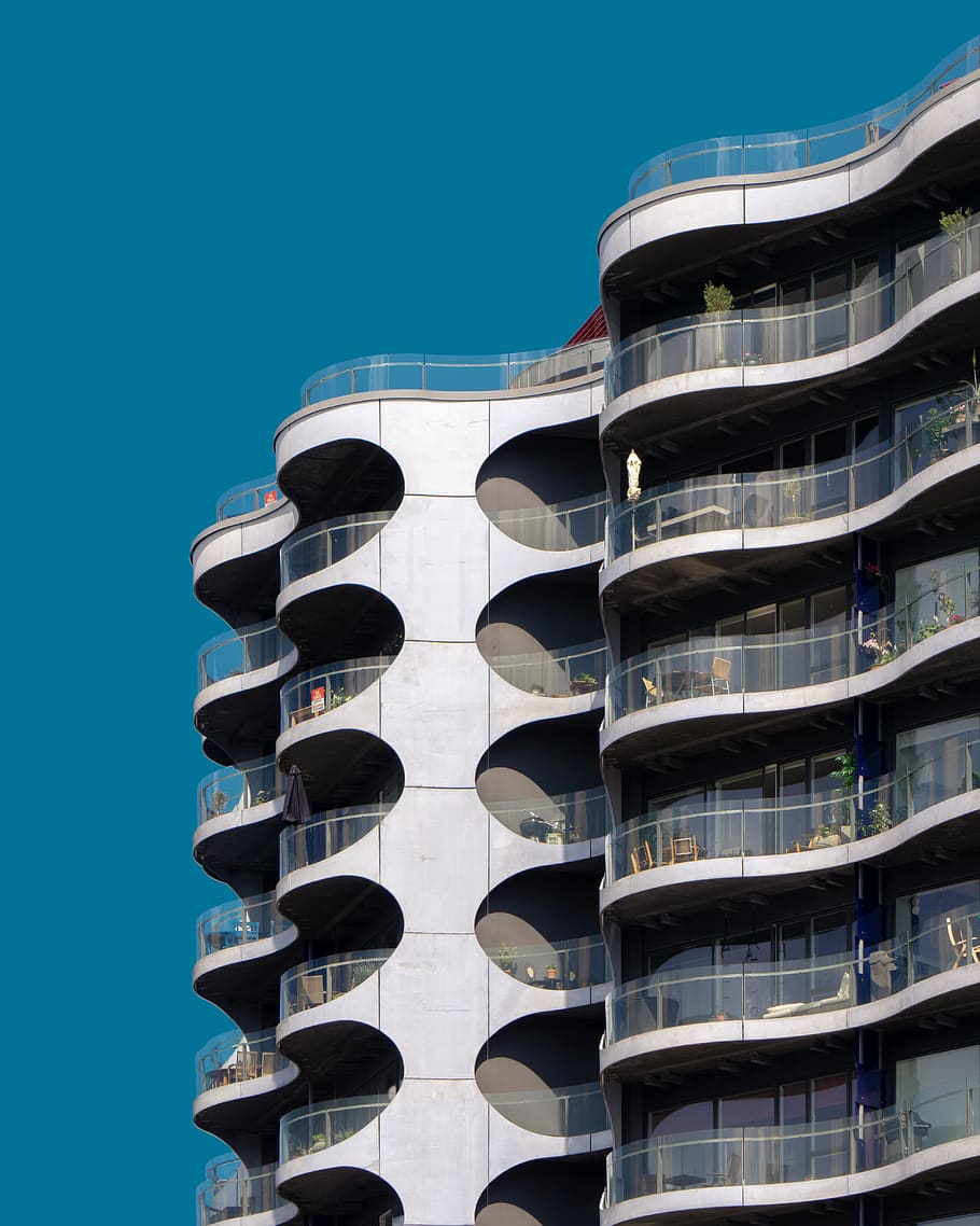 white high rise building, housing, københavn, oscar pettifords vej 25 HD wallpaper
