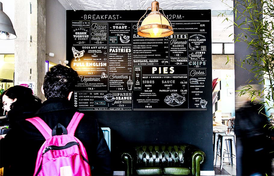 text, human, person, cafe, advertisement, pie shop, london HD wallpaper