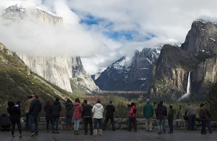 group of people, mountain, real people, crowd, large group of people HD wallpaper