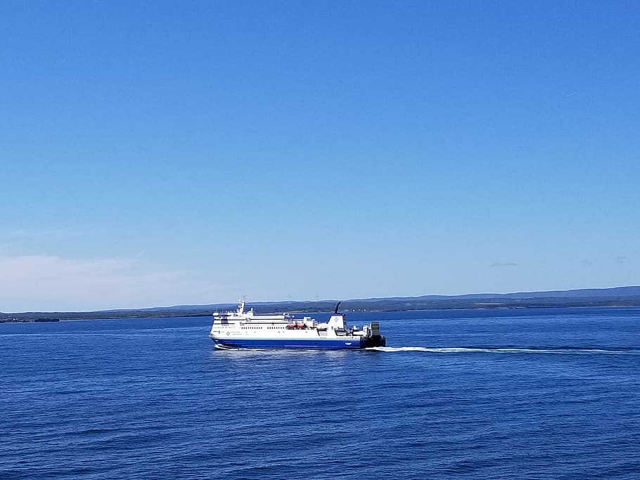 canada, cabot strait, sea, nautical vessel, water, transportation HD wallpaper