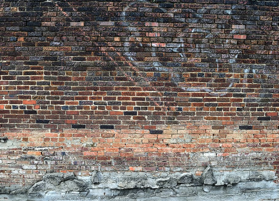 brick wall, background, backdrop, grunge, brick wall background, HD wallpaper