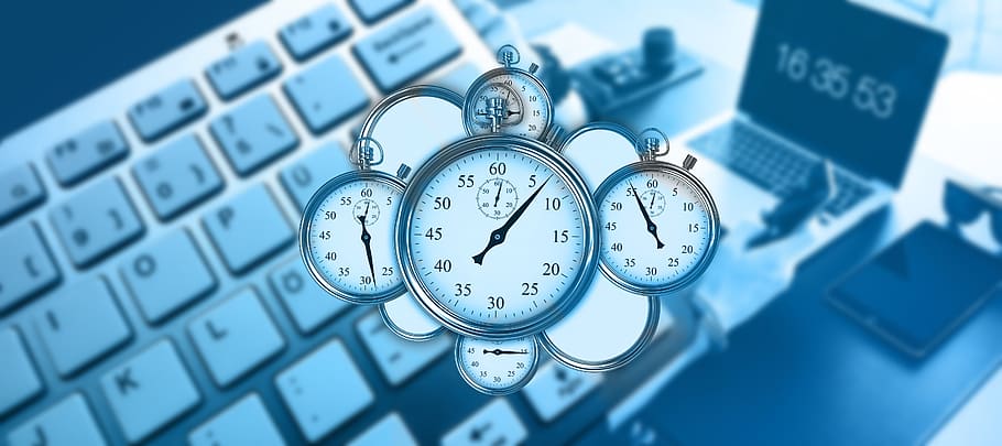 time, time management, stopwatch, keyboard, computer, calculator
