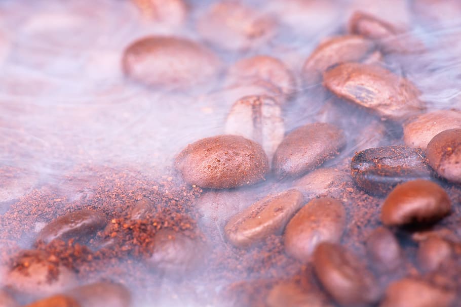 bean, background, closeup, roast, heap, grain, mocha, cafe HD wallpaper
