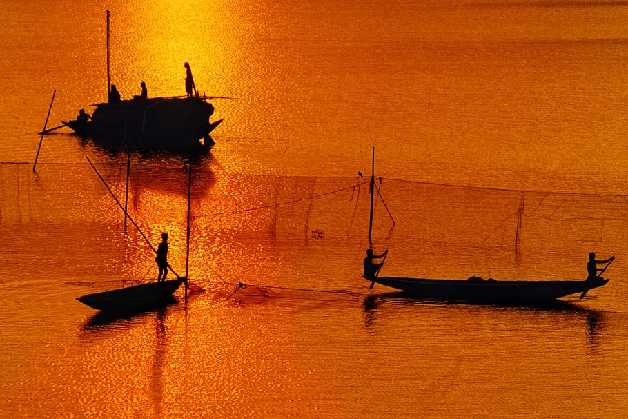 bangladesh, river, boat, nautical vessel, transportation, mode of transportation, HD wallpaper