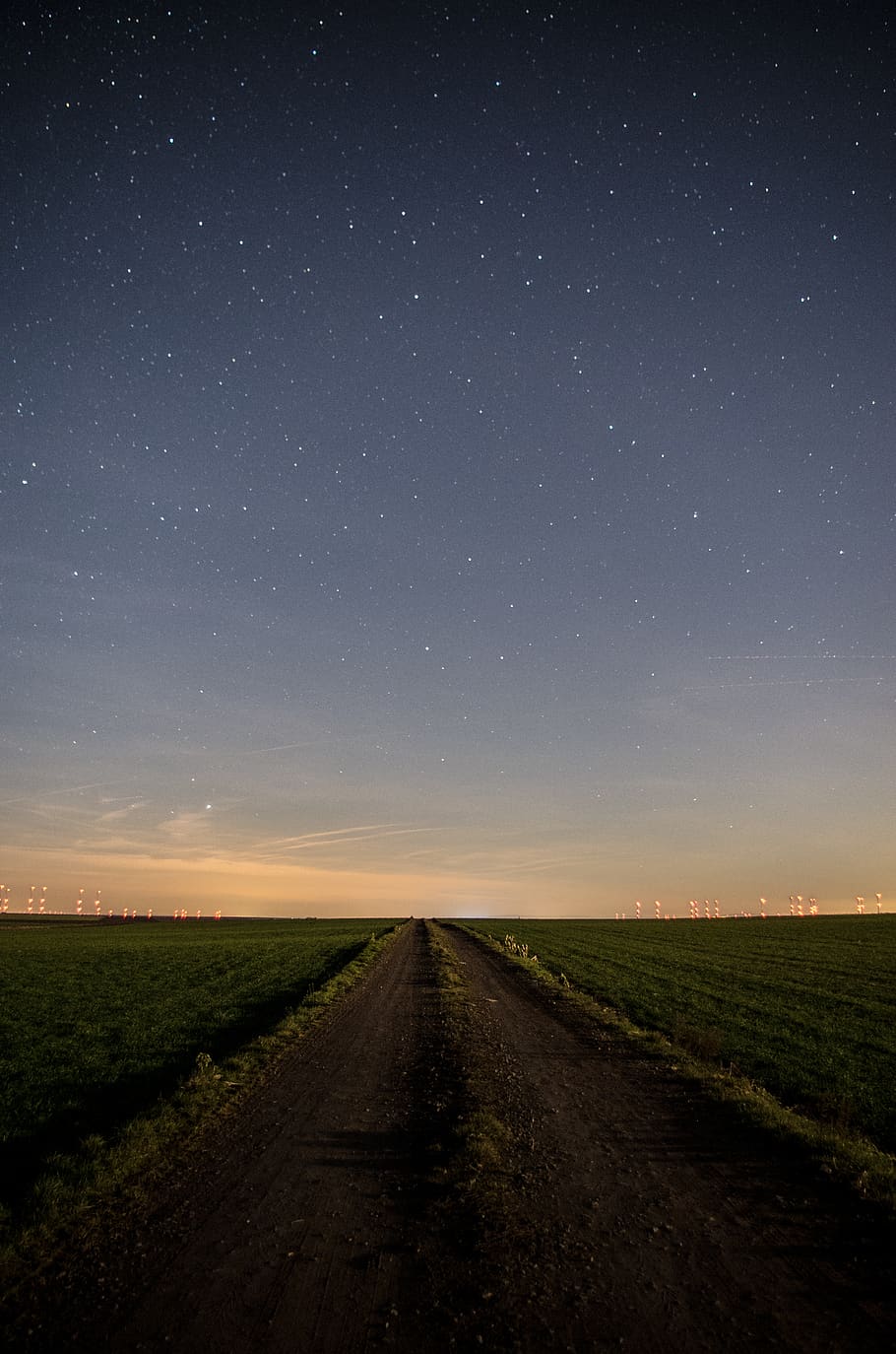 germany, mölsheim, nature, winter, sky, fullmoon, windmills HD wallpaper