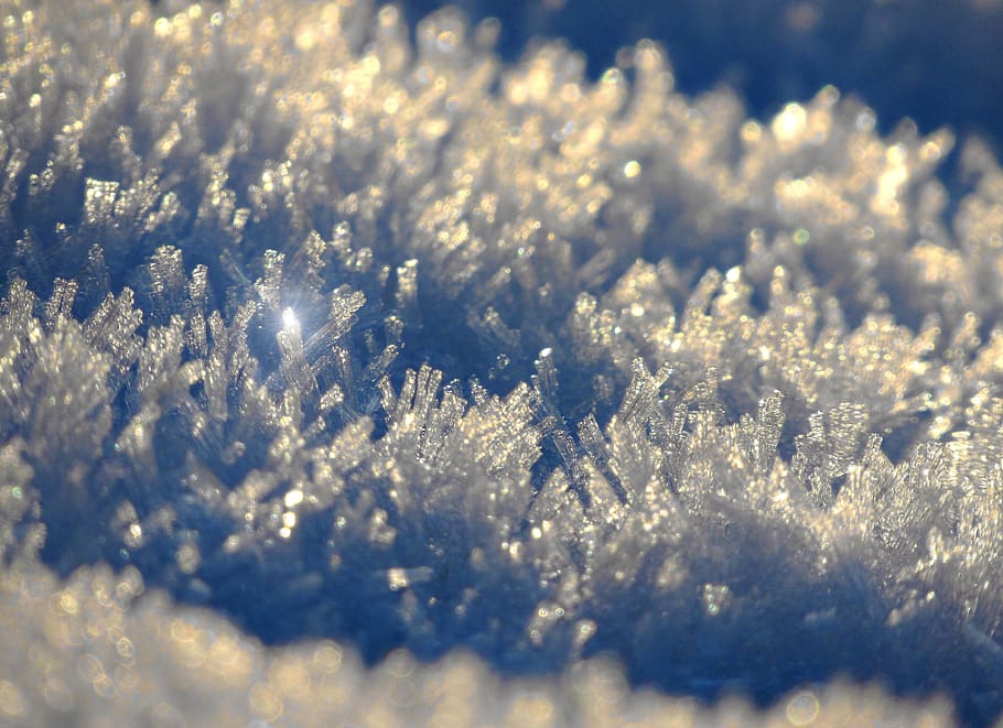 snow, crystals, winter, cold, ice, frost, frozen, white, sparkle HD wallpaper