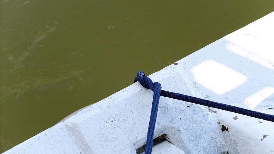 knot, cord, blue, green, white, river, water, lake, day, high angle view HD wallpaper