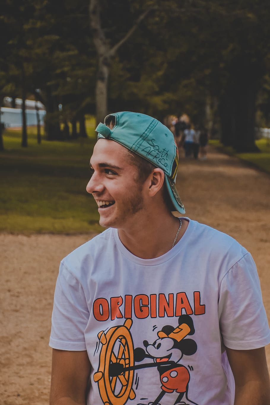 man smiling and wearing cap, one person, real people, leisure activity HD wallpaper
