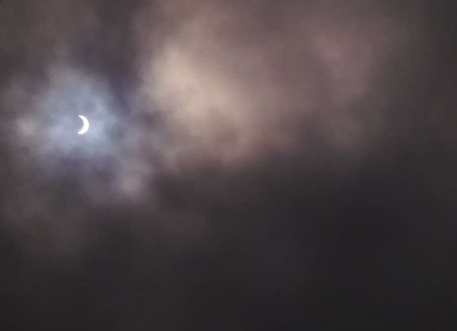 HD wallpaper: 2017, moon, sun, solar eclipse, sky, night, cloud - sky ...