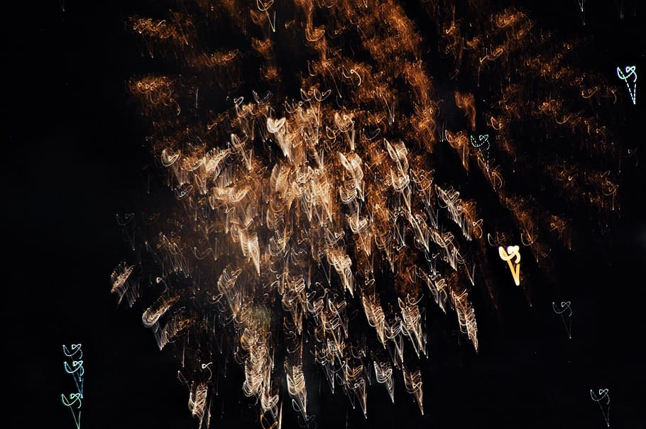germany, jena, fireworks, sky, night, low angle view, illuminated HD wallpaper