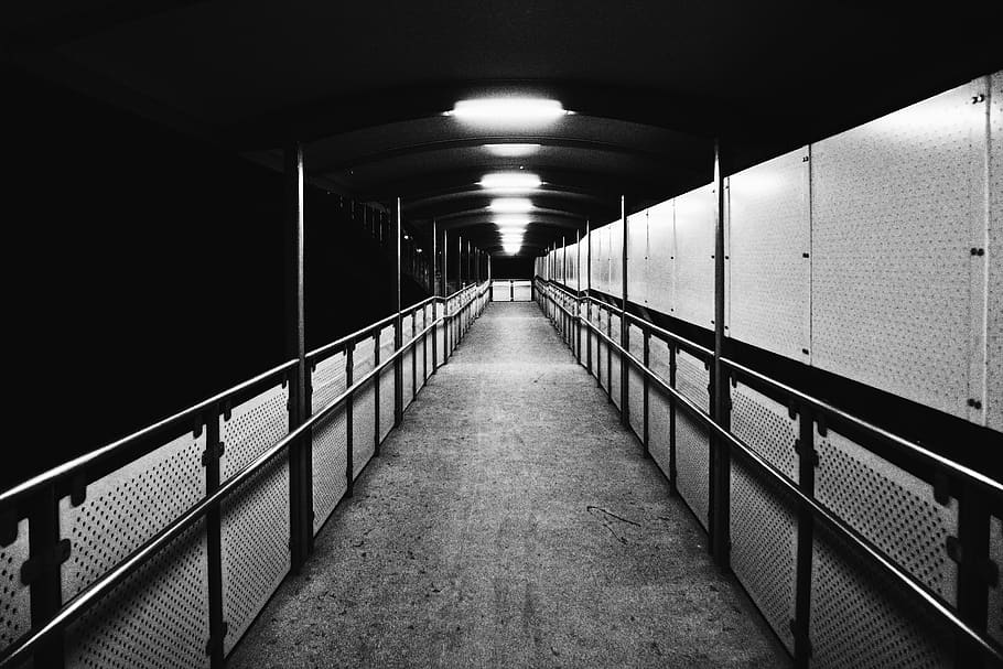 overpass, monochrome, black, white, light, grain, singapore HD wallpaper