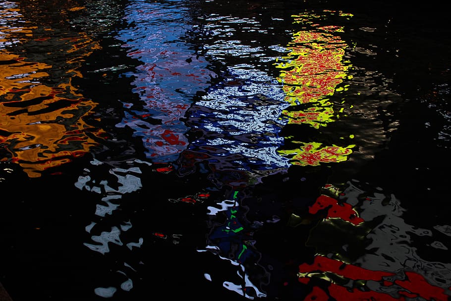 water, reflect, colors, nature, no people, reflection, lake HD wallpaper
