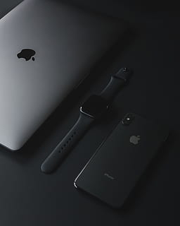 three assorted Apple products, no people, high angle view, technology HD wallpaper