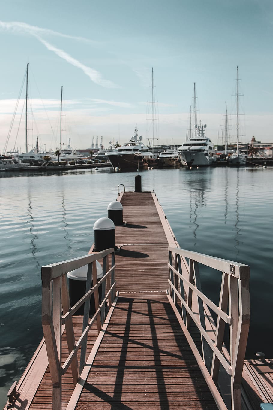 brown wooden dock, water, transportation, pier, nautical vessel HD wallpaper