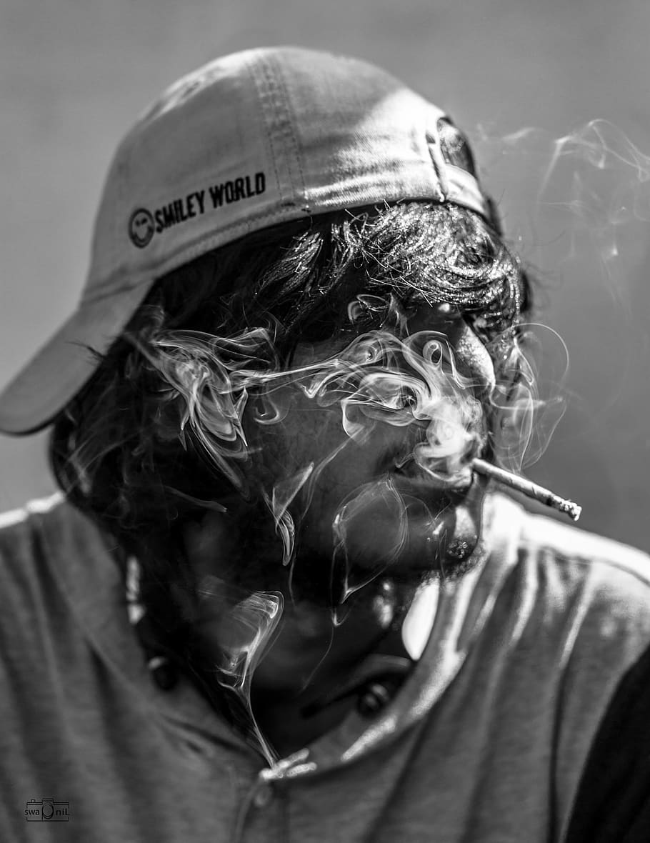 india, hyderabad, smoke, cigar, beedi, hashish, headshot, portrait, HD wallpaper