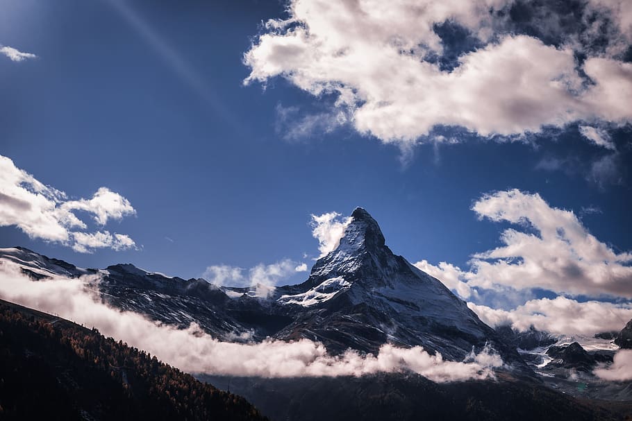 snow-covered mountain during daytime, nature, matterhorn, peak HD wallpaper