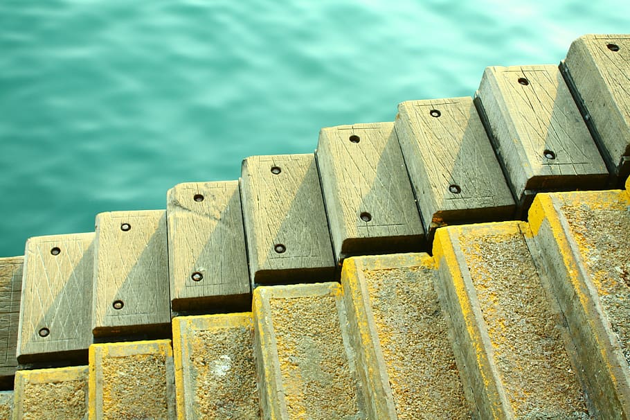 steps, water, ascend, footsteps, edge, path, nature, day, no people HD wallpaper