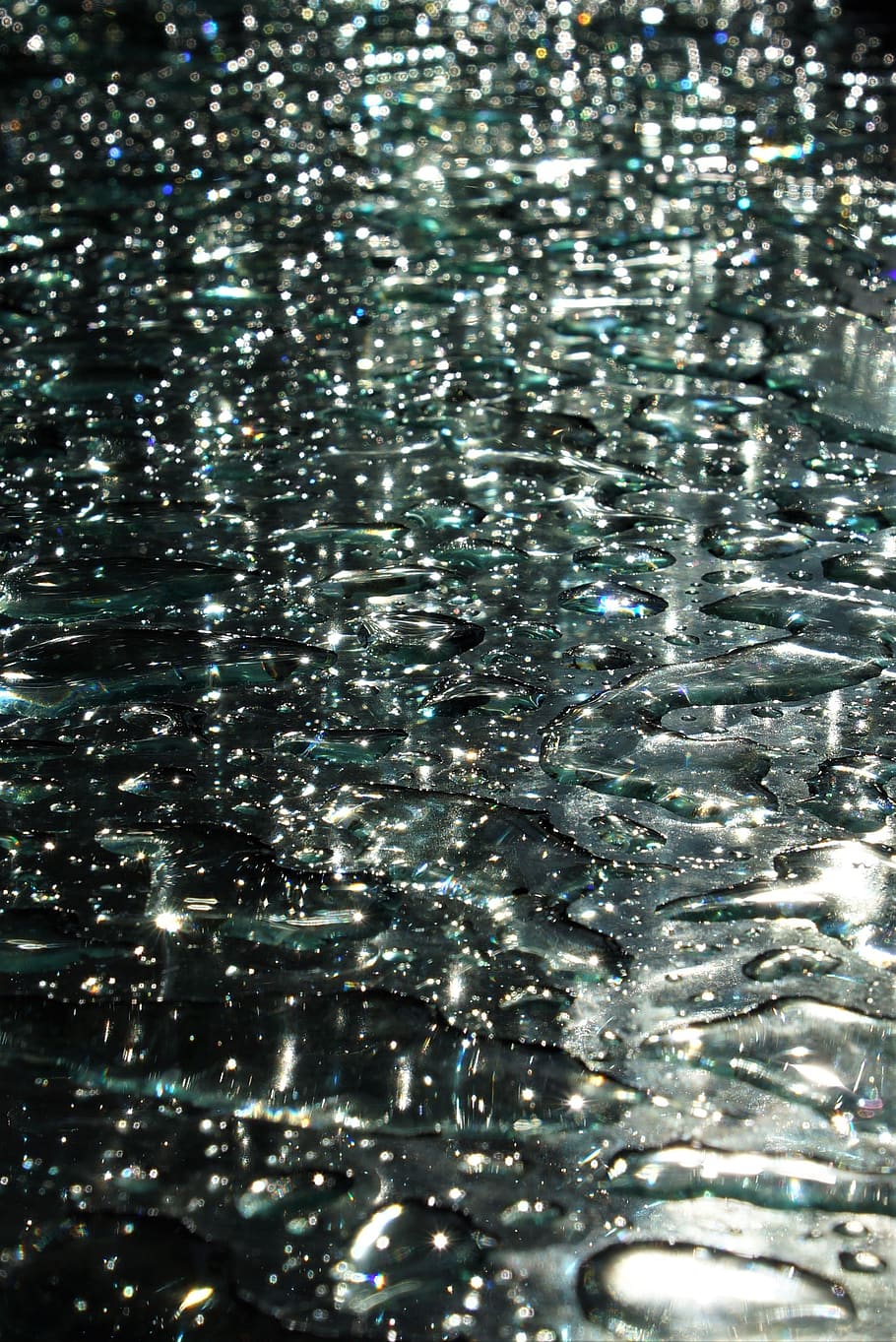 surface, drop of water, pattern, sparkle, full frame, backgrounds HD wallpaper
