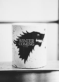 coffee cup, tin, gameofthrones, mug, winter, winteriscoming HD wallpaper