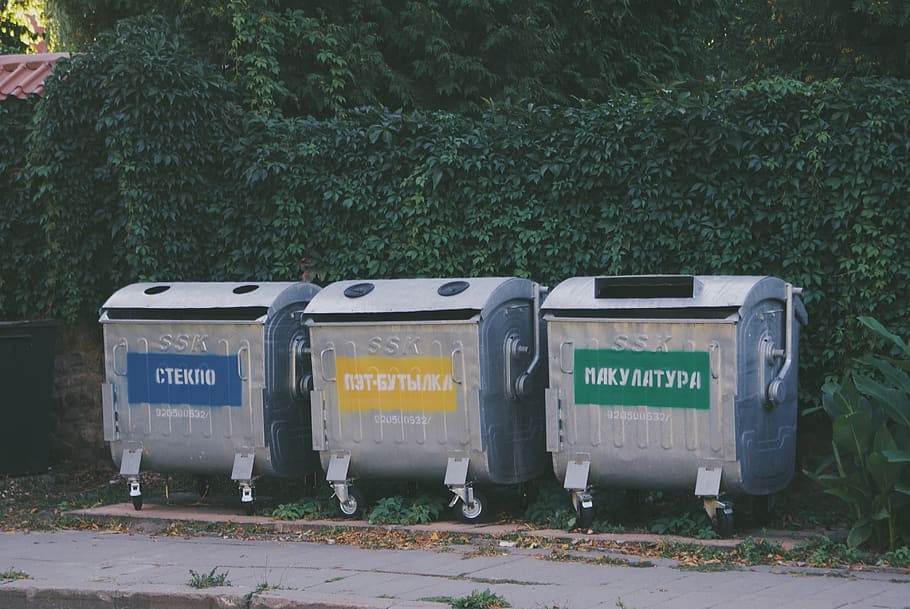 belarus, pinsk, can, container, green, communication, recycling bin HD wallpaper