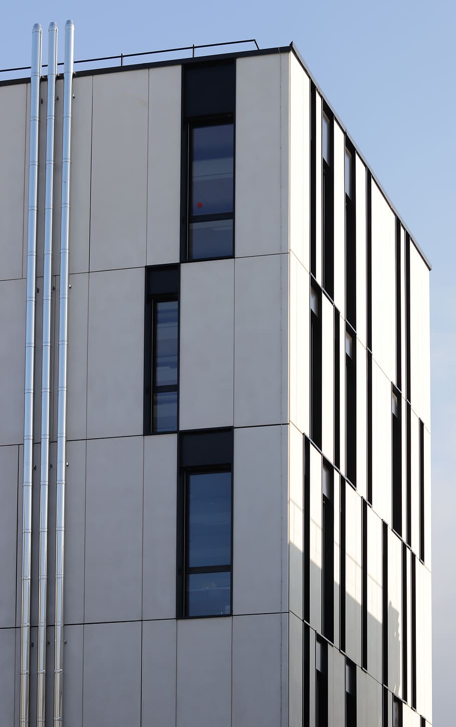 white concrete building, home decor, office building, urban, lyon HD wallpaper