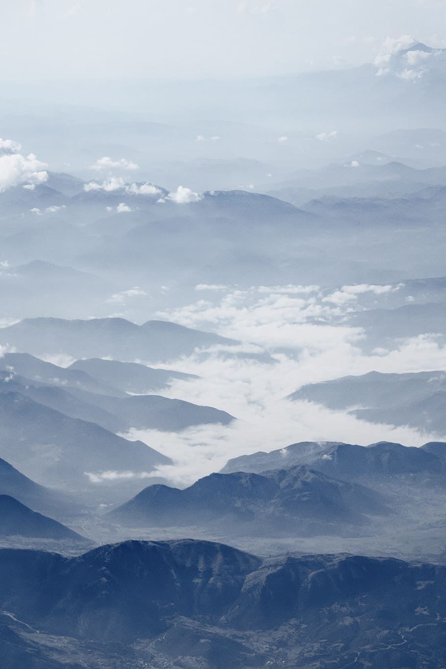 landscape photography of mountains, cloud, mist, fog, outdoors HD wallpaper