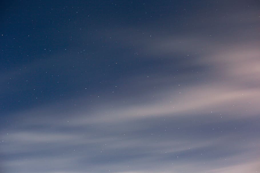 white clouds and blue sky, nature, outdoors, night, space, universe HD wallpaper