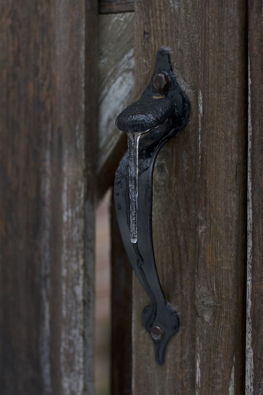 icicle, ice, winter, cold, drip, handle, frozen, door handle HD wallpaper