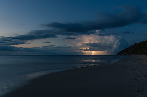 lightning, storm, weather, night, dark, clouds, nature, thunder HD wallpaper