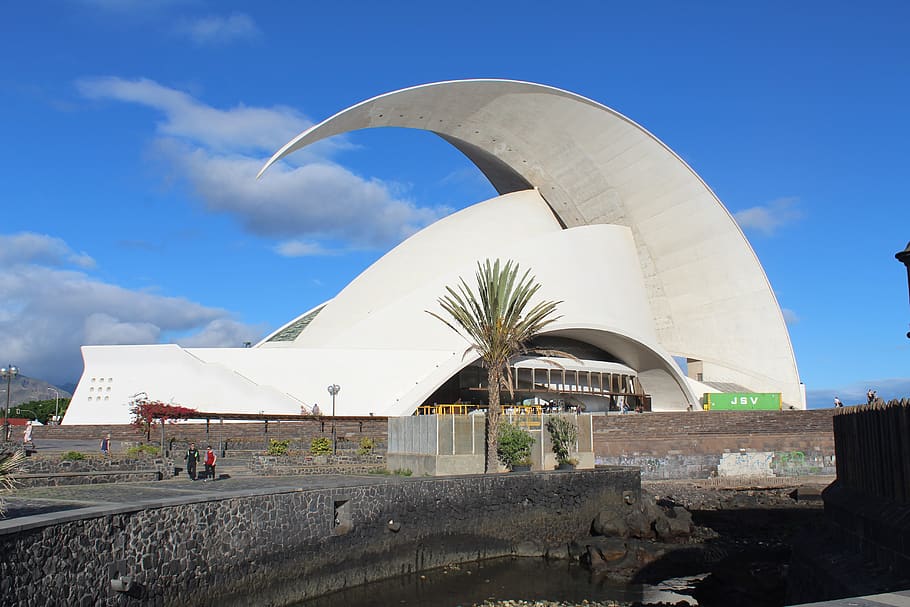 the auditorium of tenerife, canary, the island of tenerife, HD wallpaper