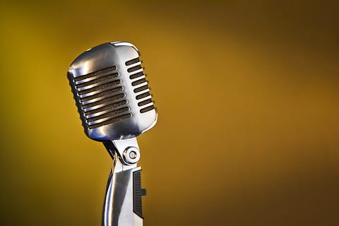 microphone, sound, style, retro, nostalgia, reportage, vintage HD wallpaper